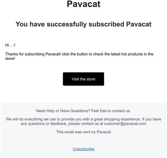 You have successfully subscribed Pavacat