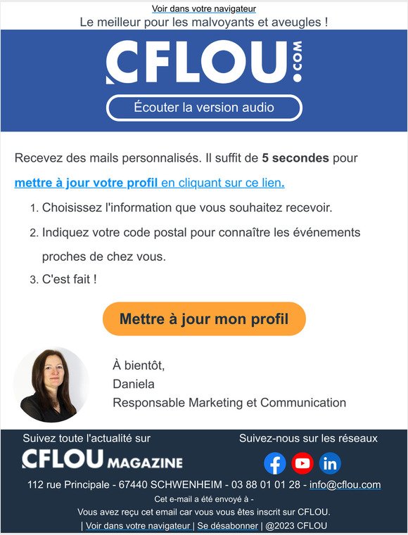 Mettez à jour votre profil CFLOU.COM