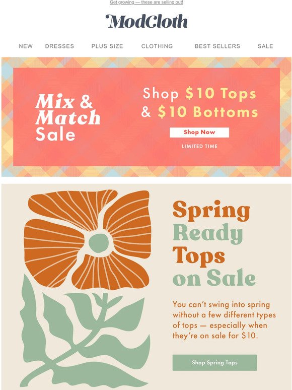 Do the spring thing with $10 tops.