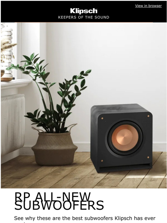 Klipsch IT'S ALL IN THE DETAILS See Why These Are The Best Subwoofer