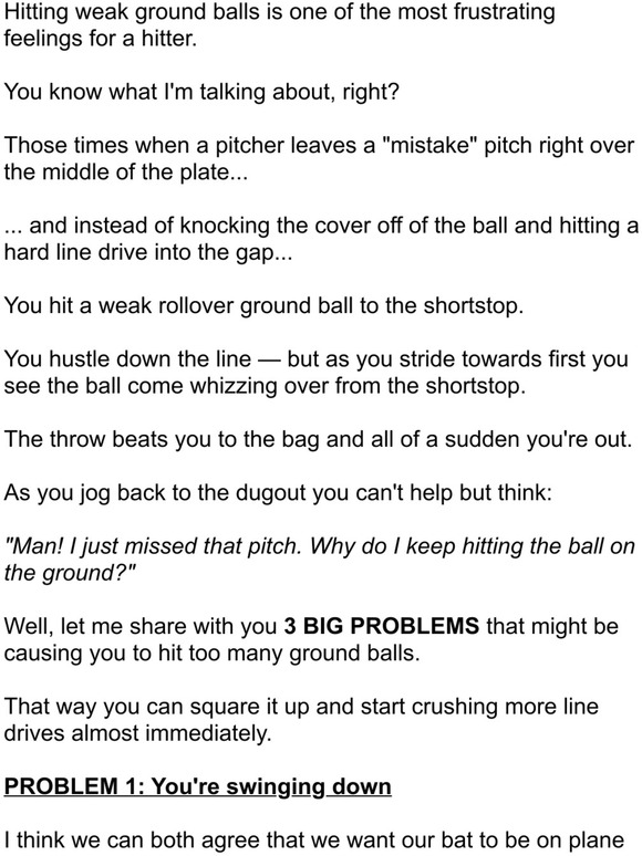 ultimatebaseballtraining Ground ball solution (hit more line drives