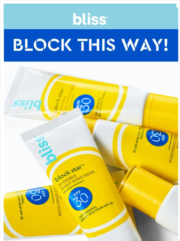 bliss travel size sunscreen