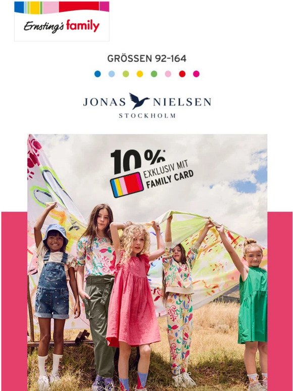 Mit family card 10% auf das Jonas Nielsen Stockholm Sortiment