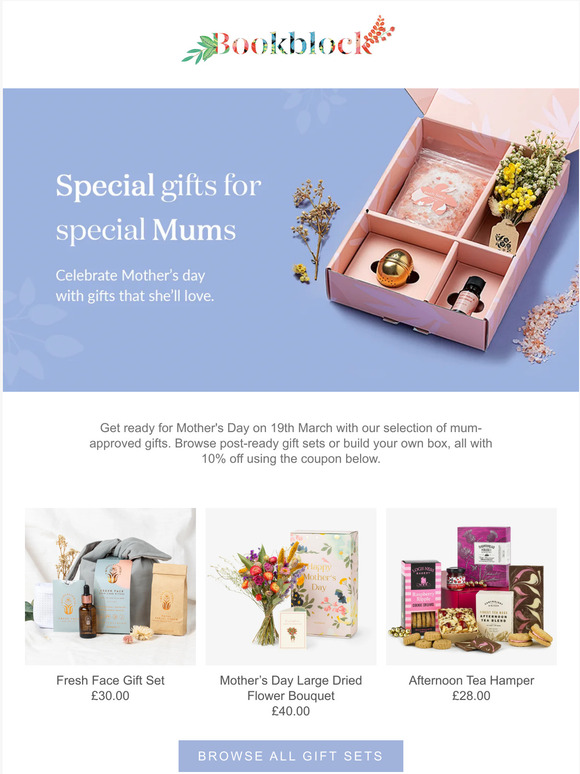 Send special gifts to special mums 🎁 with 10% off!