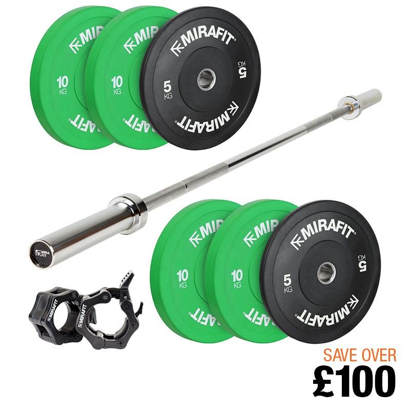 6FT INTERNATIONAL OLYMPIC BAR AND 50KG PLATE SET