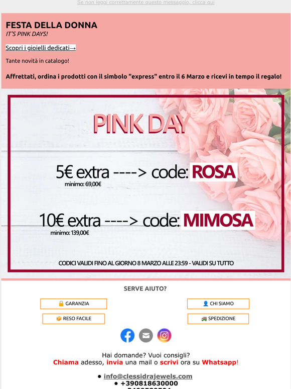 Speciale Festa Della Donna 💐 -10€ EXTRA per te 🎁