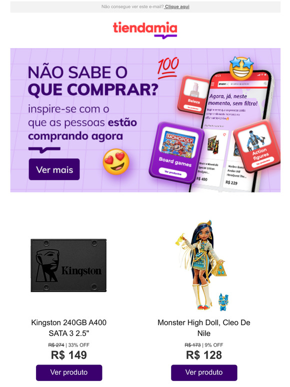 Os produtos mais vendidos