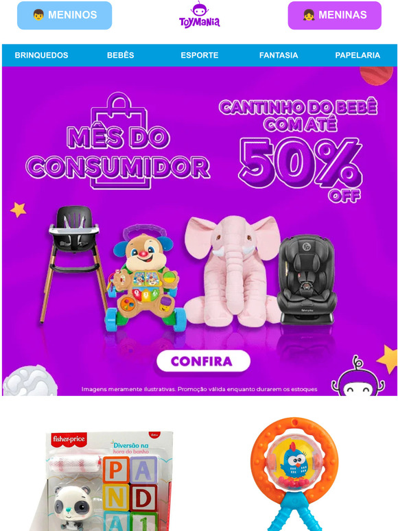 Tudo para seu bebê com até 50%OFF! 🤩👶