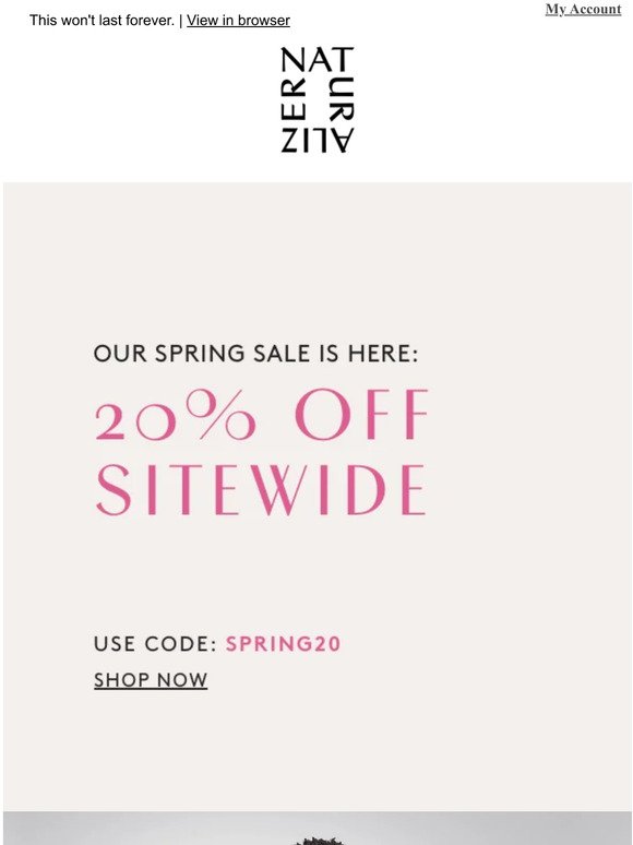20% off sitewide happening now