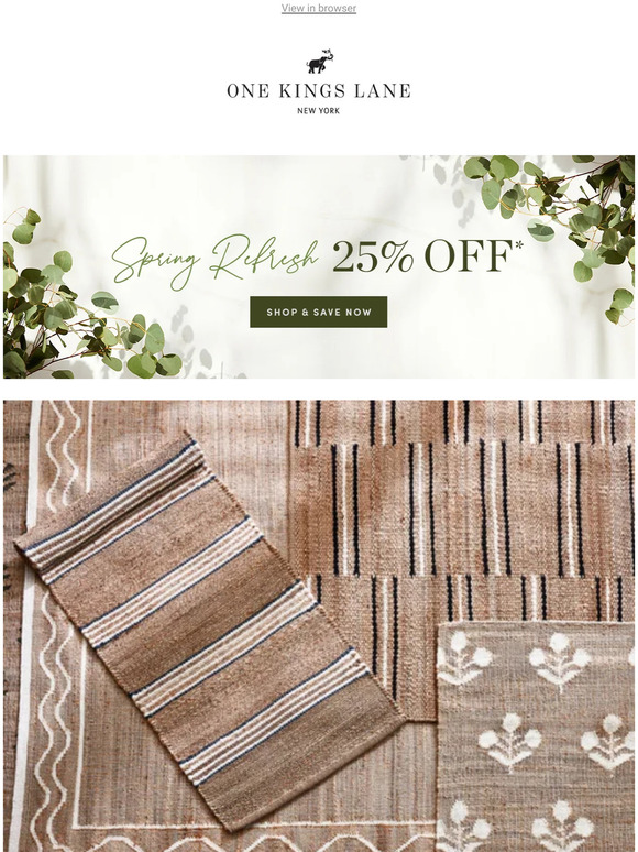 One Kings Lane On sale now Erin Gates, Visual Comfort, vintage, and