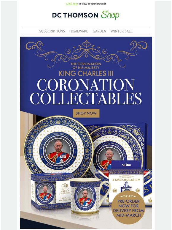 Celebrate the Coronation of His Majesty King Charles III