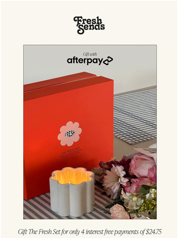 Fresh Sends Gift now, pay later. Milled