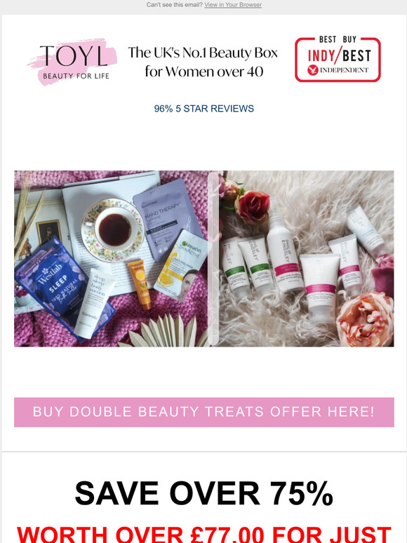 75% OFF Double Beauty Treat Offer 🎁