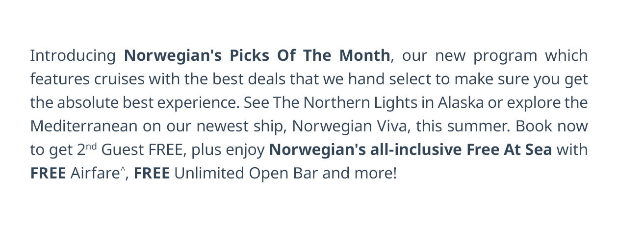 Introducing Norwegians Picks Of the month