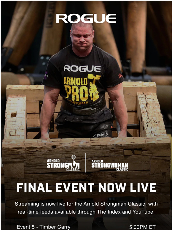 Rogue Fitness Final Event of the 2023 Arnold Strongman Classic is Live