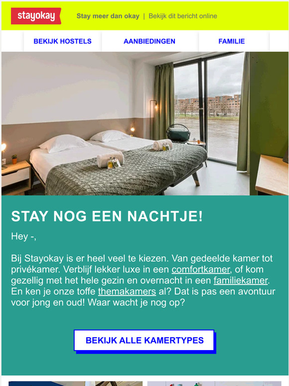 Stay nog een nachtje! 🛏️