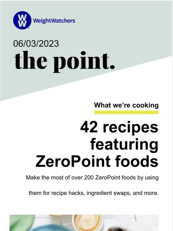 42 recipes featuring ZeroPoint foods
