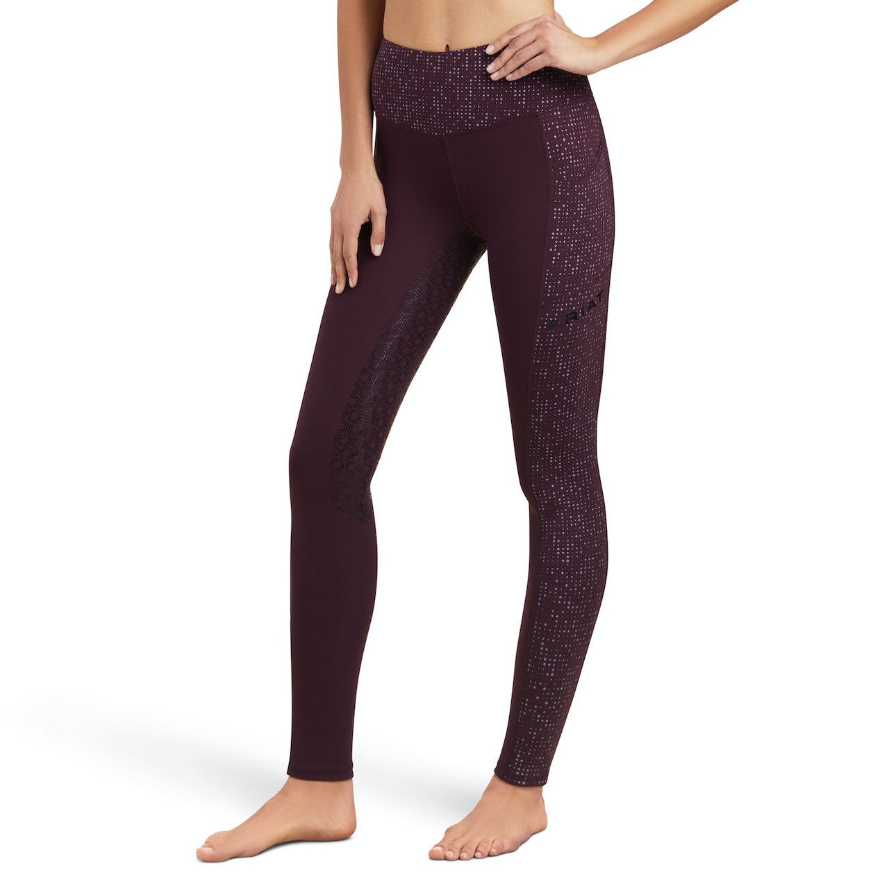 Ariat Eos Lumina Full Seat Ladies Riding Tights - Mulberry
