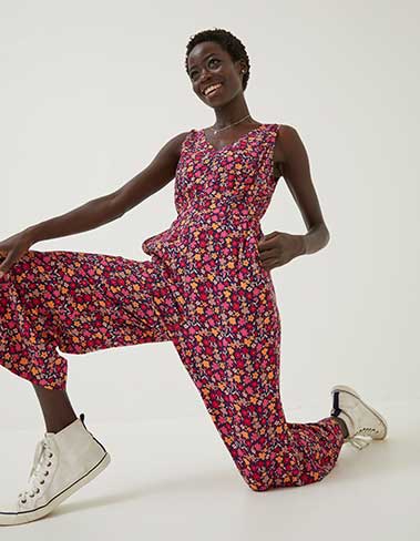 Aderyn Retro Ditsy Jumpsuit