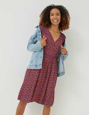 Maddox Retro Ditsy Dress