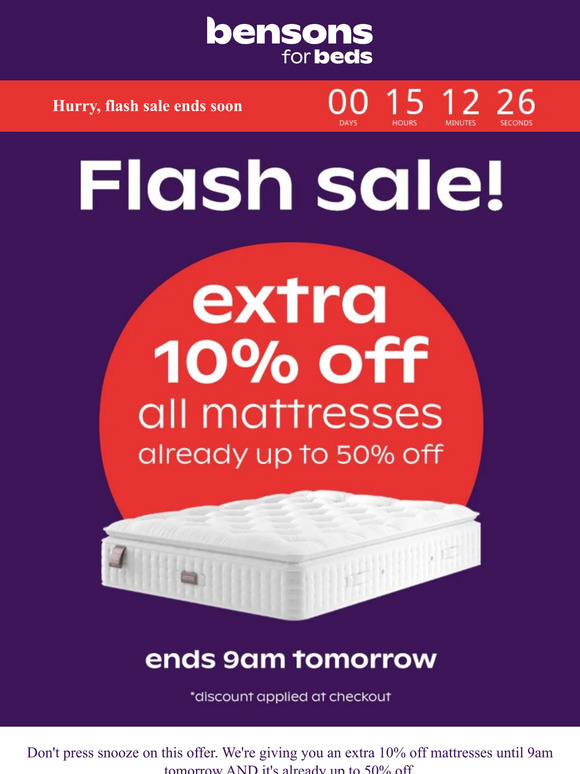 Bensons for Beds The Offer You've Been Waiting For... Milled