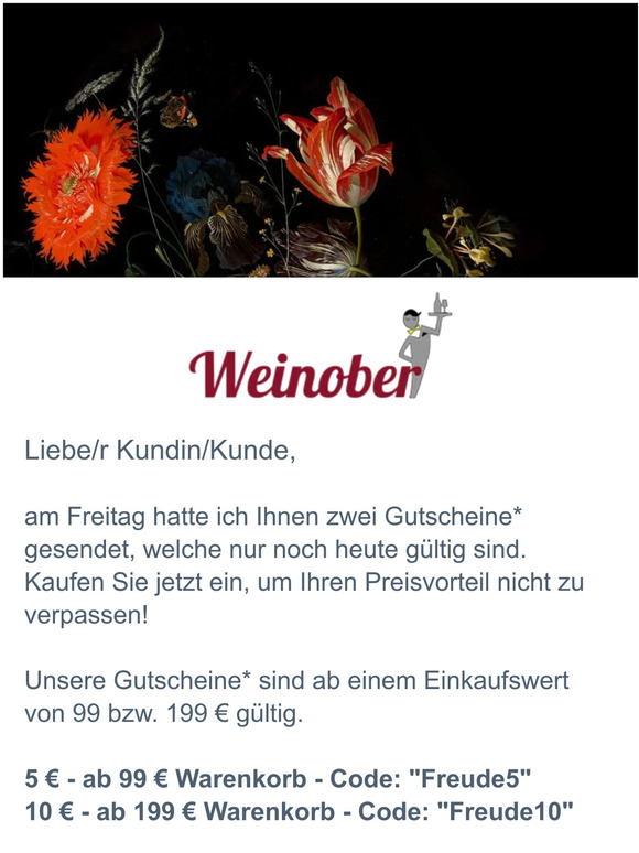 Letzte Chance auf Ihren 10€ Gutschein*