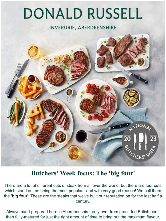 Donald Russell Offers on Fillet, Ribeye & Rump Steaks 🥩 Milled