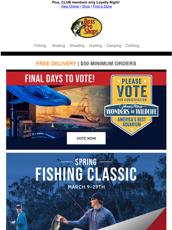 Bass Pro Shops The Countdown To The Spring Fishing Classic Is On! Milled