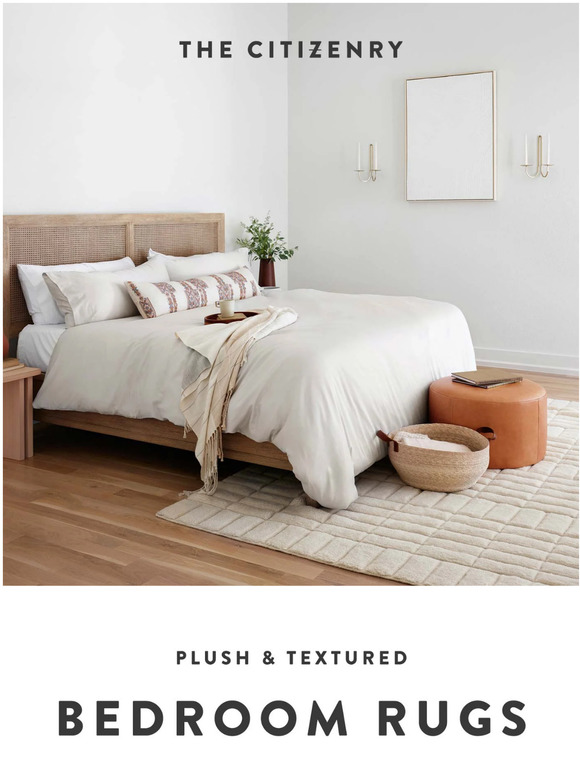 The Citizenry The softest bedroom rugs your feet will ever meet. Milled