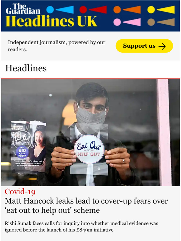 The Guardian Soulmates The Guardian Headlines Matt Hancock leaks lead