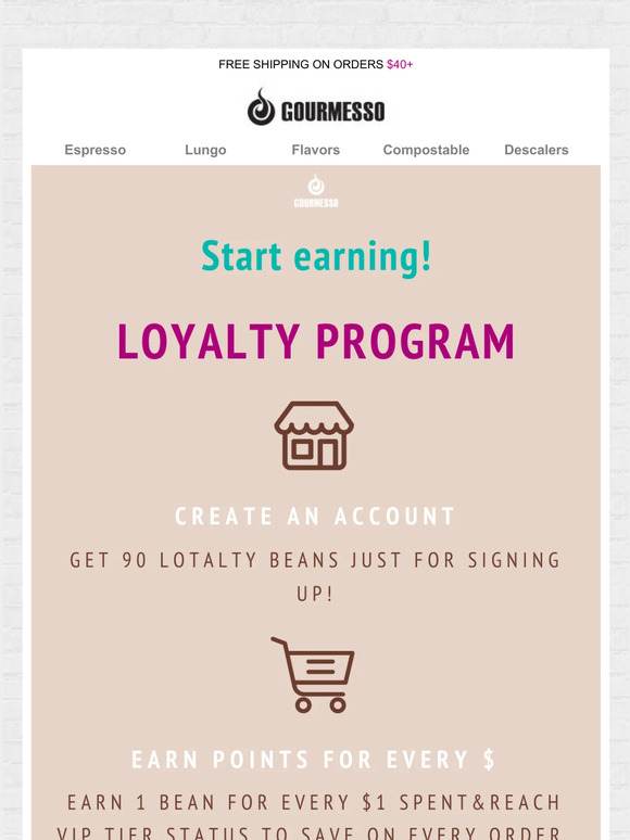 Enjoy 90 loyalty beans just by signing up! ☕️