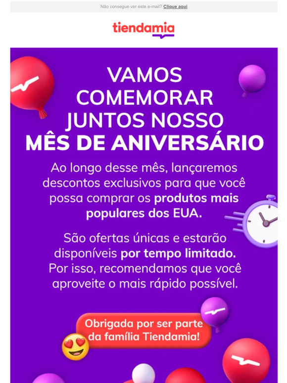 É nosso aniversário