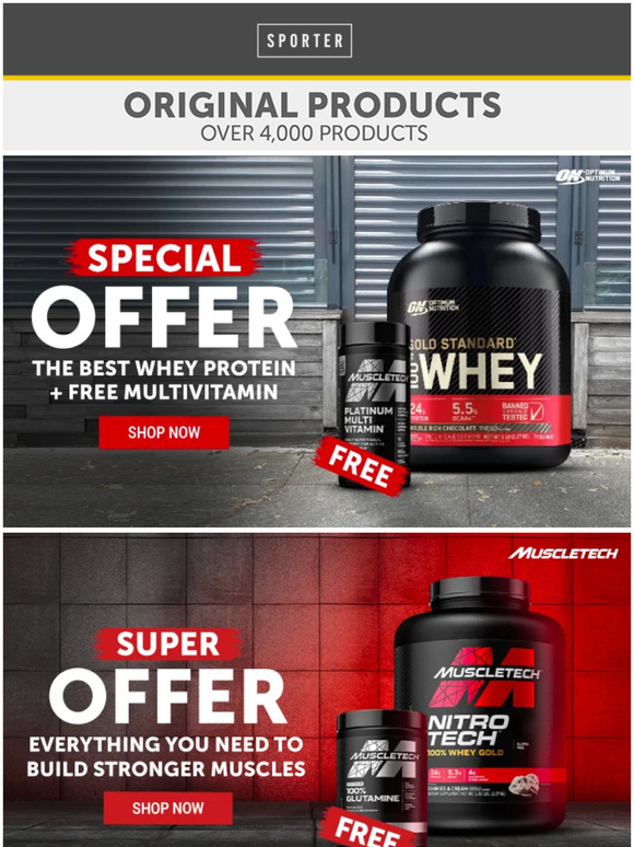 Get More for Less 😎 FREE Gifts on world's best supplements & Proteins