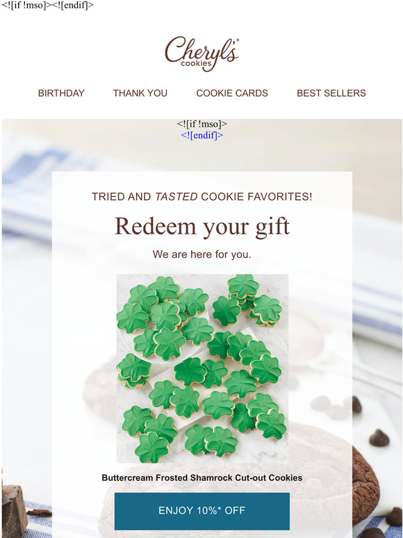 Cookies + 10% off