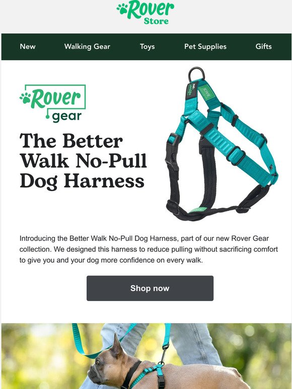 Introducing the Better Walk No-Pull Dog Harness designed by Rover