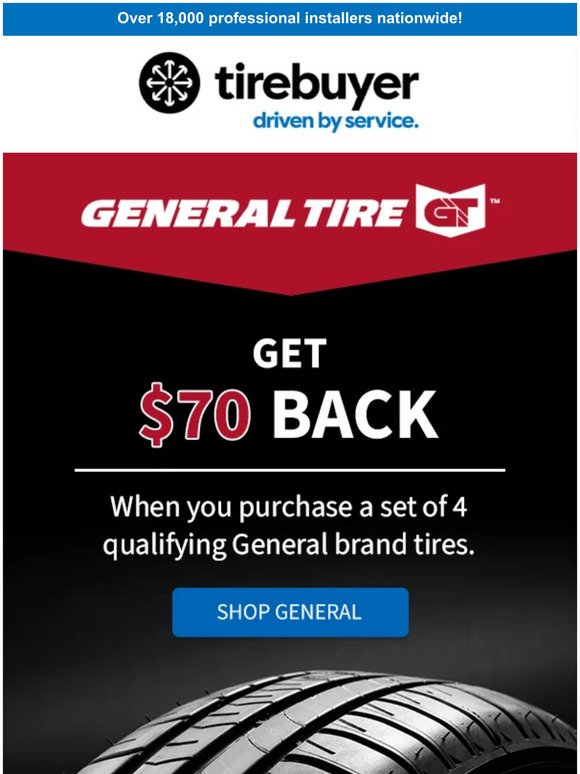 General Is On Sale 🔔 Get $70 Back