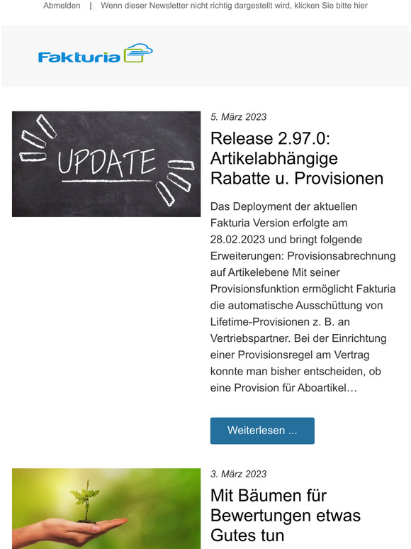 Release 2.97.0: Artikelabhängige Rabatte u. Provisionen