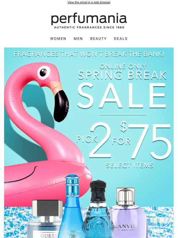 Stock up for Spring Break: Pick 2 for $75