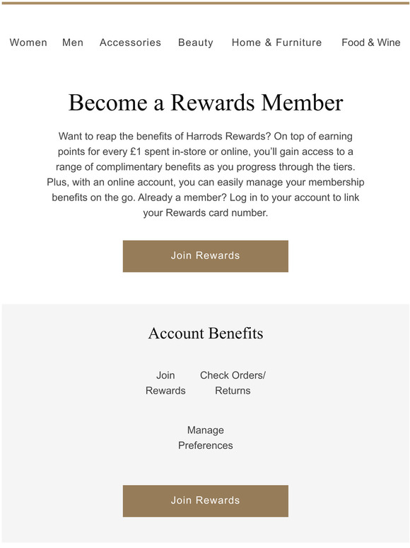 harrods Discover the benefits of Harrods Rewards Milled