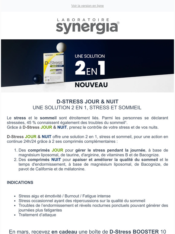 ⭐️ NOUVEAUTÉ ! Découvrez D-Stress JOUR & NUIT, la nouveauté de notre gamme phare D-Stress !