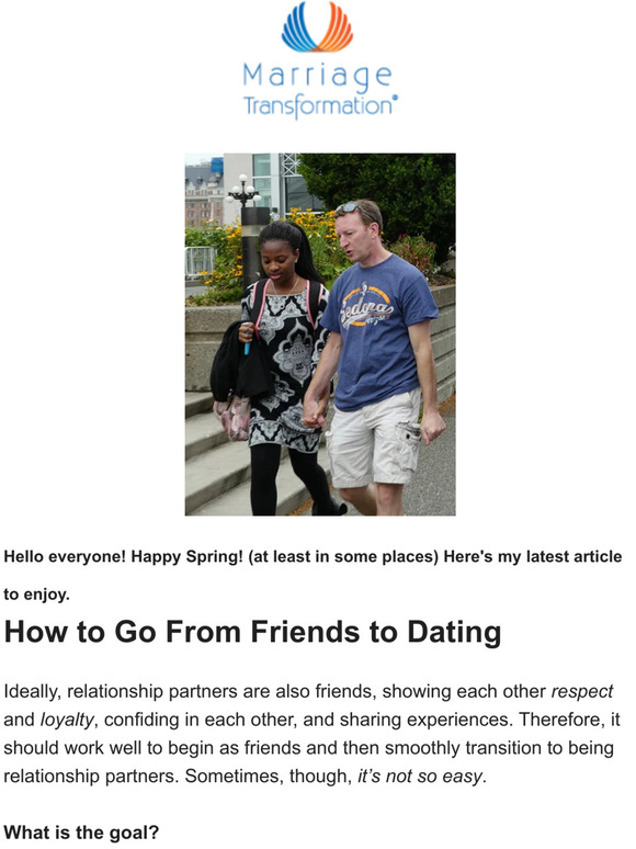 From Friends to Being Dating Partners