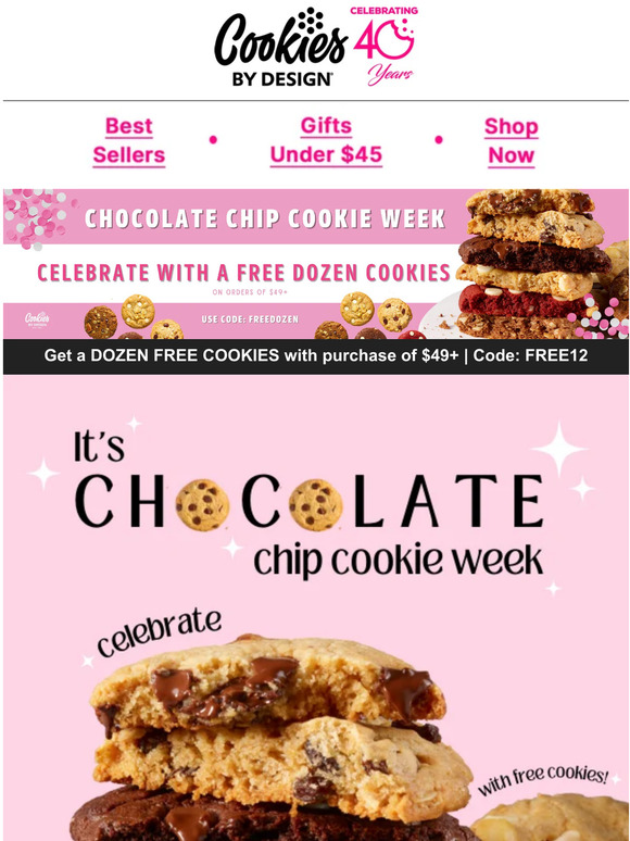 Cookies by Design It's Chocolate Chip Cookie Week! 🍪 Celebrate with