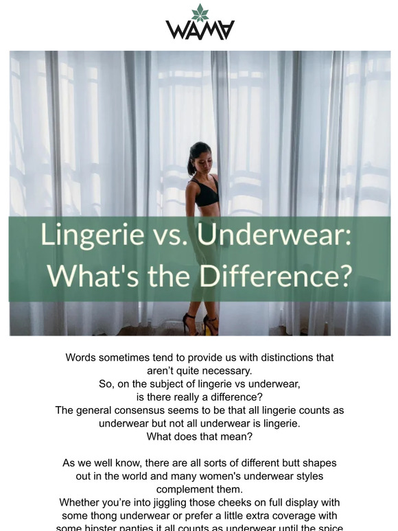 WAMA Underwear: Lingerie vs Underwear: What's the Difference? | Milled