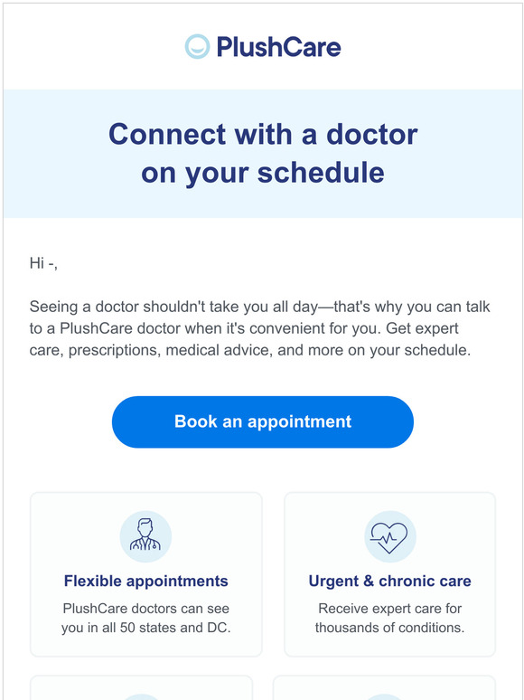 PlushCare Emails from 2023
