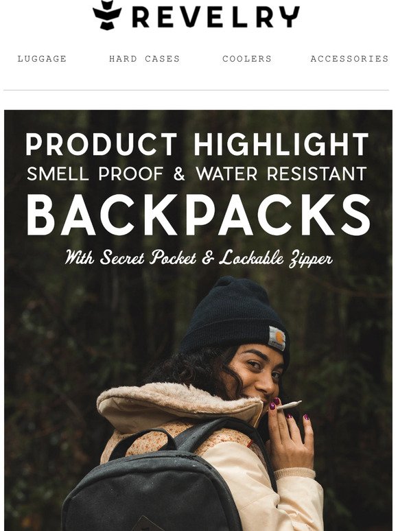 Revelry Smell Proof Backpacks - They Have a Secret Pocket?