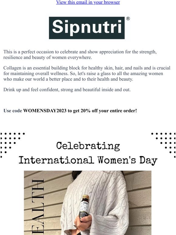 Sipnutri International Women's Day Sale Starts Now!
