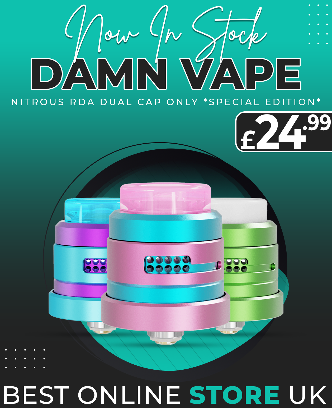 Ecig One:  Nitrous RDA Special Edition JUST IN!  | Milled