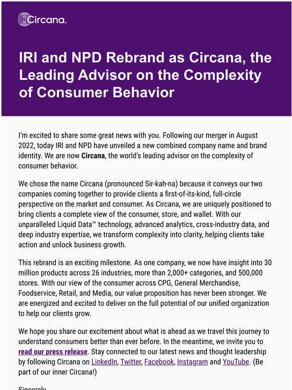 IRI and NPD Rebrand as Circana