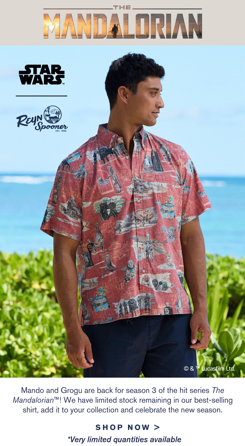 Reyn Spooner The Mandalorian Men's Aloha Hawaiian Shirt X-Large