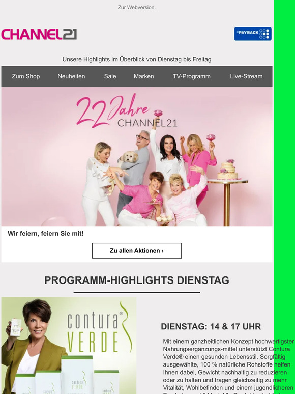 Channel21 DE: CHANNEL21 feiert Geburtstag! | Milled